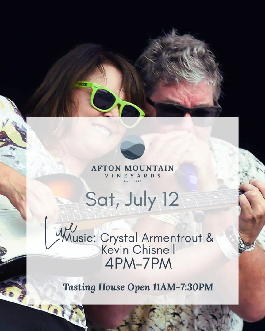 Live Music: Crystal Armentrout & Kevin Chisnell.