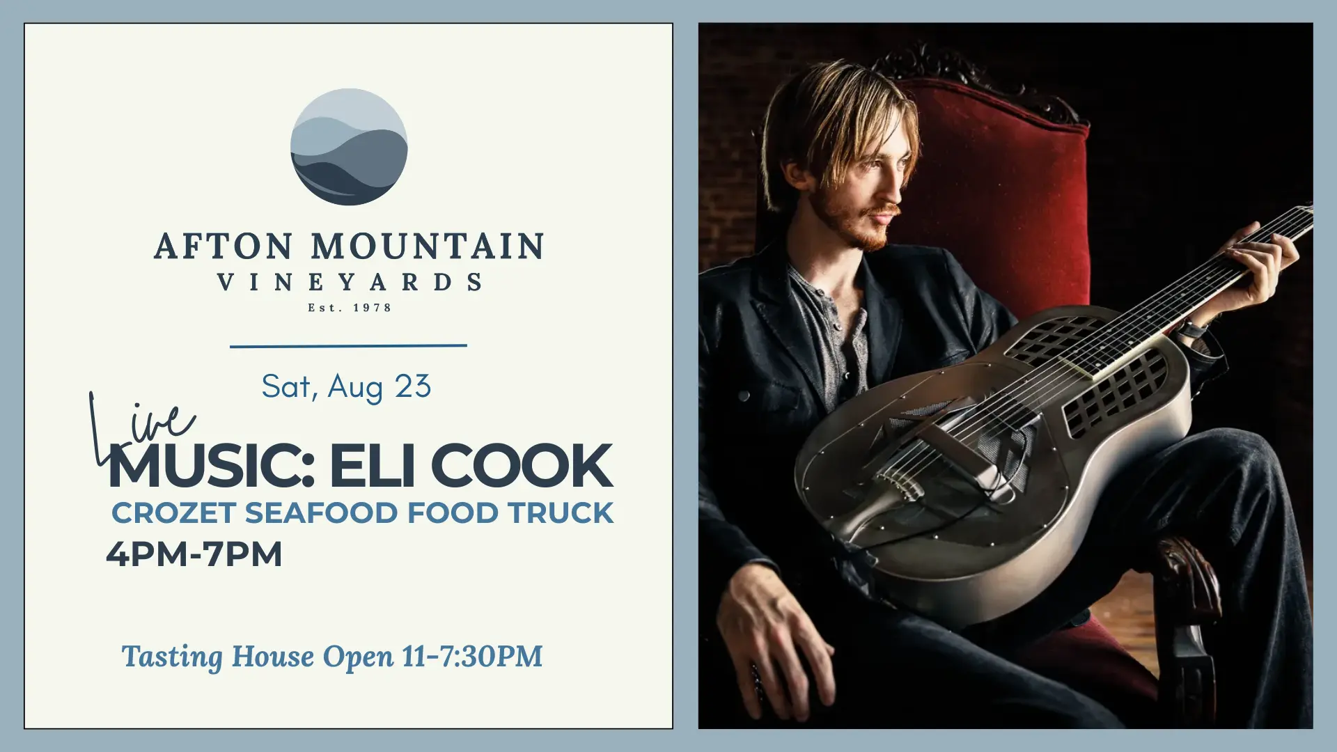 Live Music: Eli Cook.