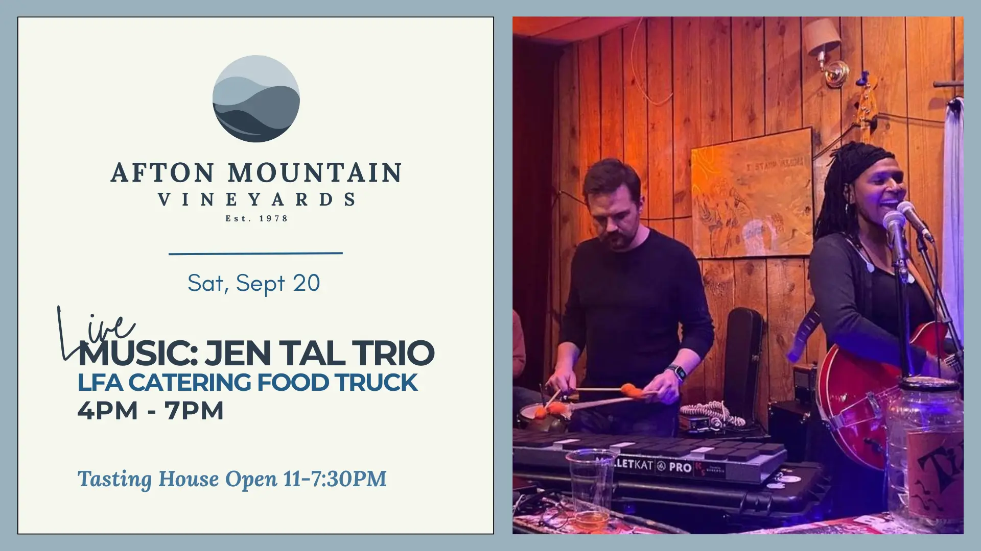 Live Music Jen Tal Trio.