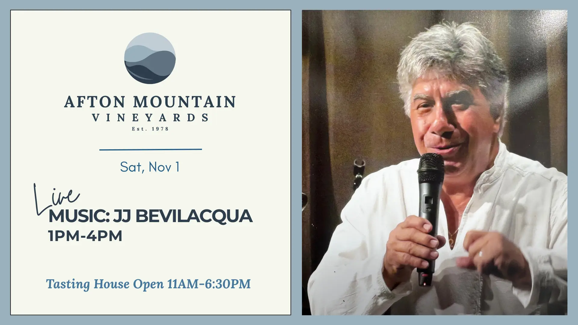 Live Music: JJ Bevilacqua.